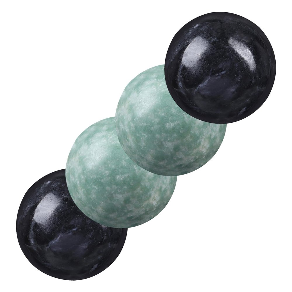 Marble Hand Exercise Balls, 4-Pack, Green and Black