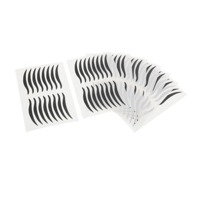 Black Temporary Eyeliner Stickers, 80 Pairs, Plastic