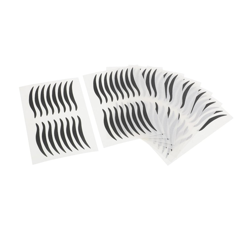 Black Temporary Eyeliner Stickers, 80 Pairs, Plastic