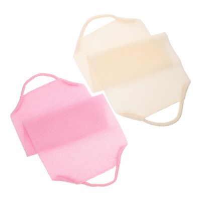 DINHEAROM 2-Pack Polyester Exfoliating Shower Gloves for Face and Body