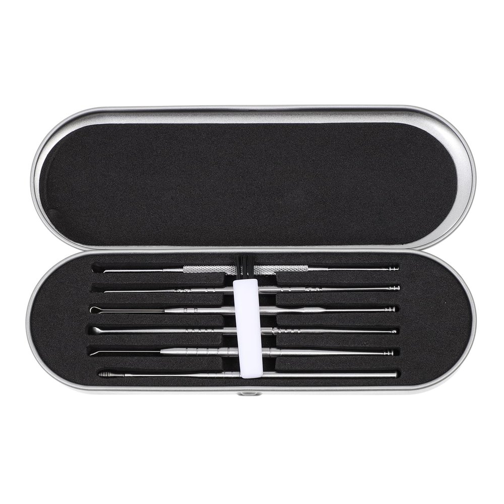 GOOHOCHY Stainless Steel Earwax Removal Kit, Portable, Corrosion-Resistant, for Daily Ear Care and Travel