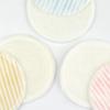 VICASKY 12-Piece Double-Layer Bamboo Fiber Makeup Remover Pads, Reusable, Khaki, Sky Blue and Pink view 3