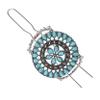 Vintage Turquoise Flower-Shaped Hair Fork, Zinc Alloy view 1