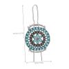 Vintage Turquoise Flower-Shaped Hair Fork, Zinc Alloy view 2