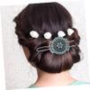 Vintage Turquoise Flower-Shaped Hair Fork, Zinc Alloy view 4