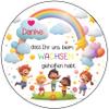 Edible Kindergarten Farewell Cake Topper, Thank You Rainbow Design, 20 cm, Handmade Sugar Paper Cake Decoration view 1
