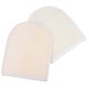 SHERCHPRY 2-Pack Double-Sided Exfoliating Gloves with Loofah Sponge, Beige/White, Massage Effect view 1