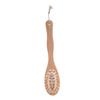 Double-Sided Bath Brush with Bristles, Beige, Wooden Handle, 1 Pc view 1
