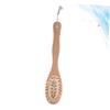 Double-Sided Bath Brush with Bristles, Beige, Wooden Handle, 1 Pc view 2