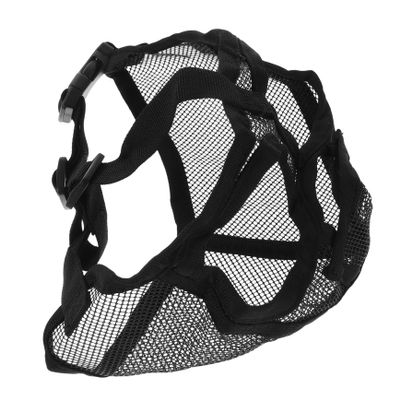 Mesh Dog Muzzle for Bulldogs, Anti-Bite, 1 Pc, Black