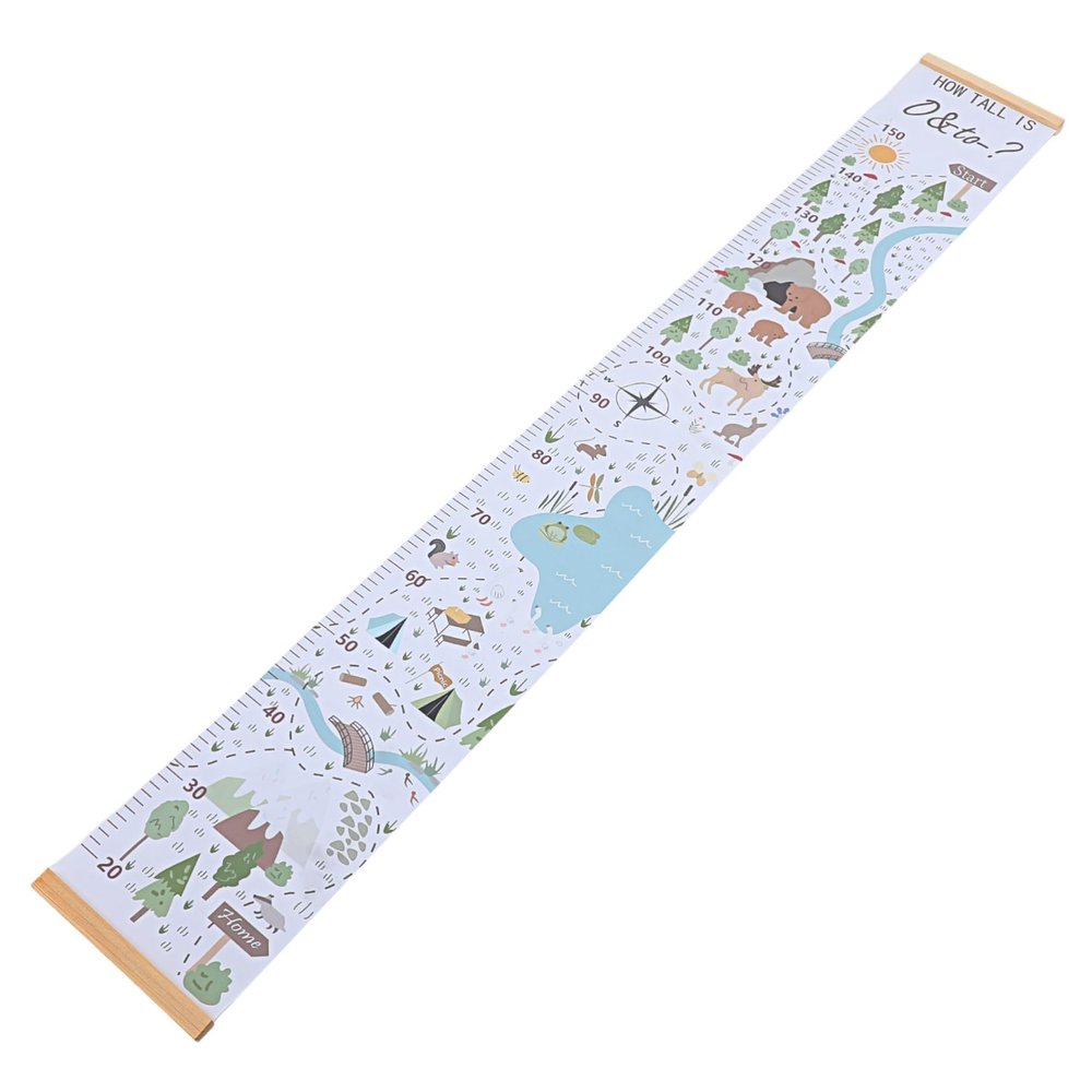 Toyvian Hanging Height Chart for Boys and Girls, Cartoon Wall Ruler for Kids’ Rooms