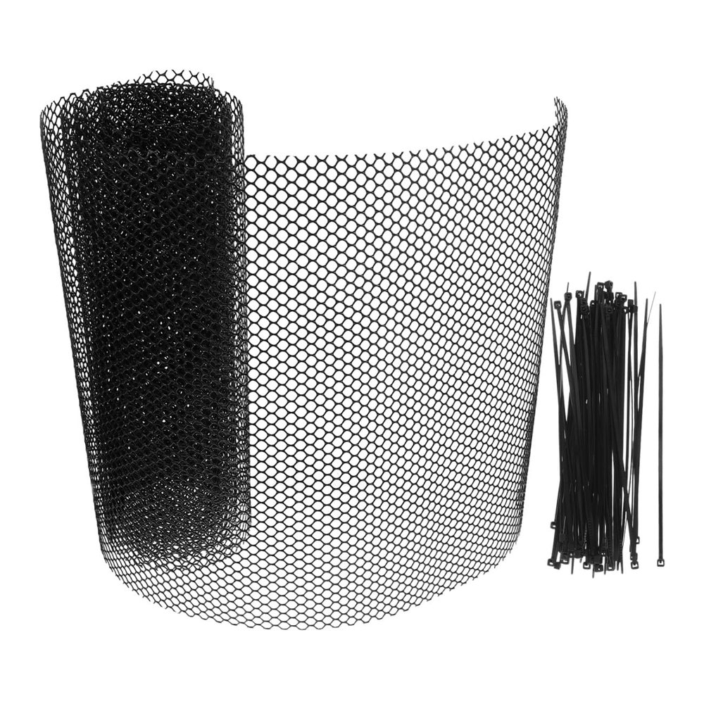 Sosoport HDPE Stair Safety Net, Black Balcony and Pet Protection Net with Custom-Fit Cut for Windows and Stair Railings