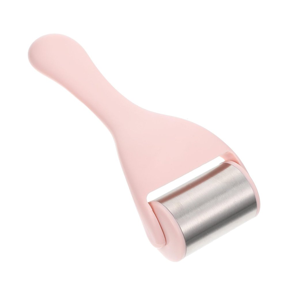 Pink Stainless Steel and PP Ice Roller for Facial Massage
