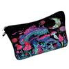 Mushroom-Shaped Cosmetic Bag with Moon Phases Print for Travel view 1