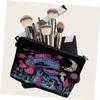 Mushroom-Shaped Cosmetic Bag with Moon Phases Print for Travel view 2