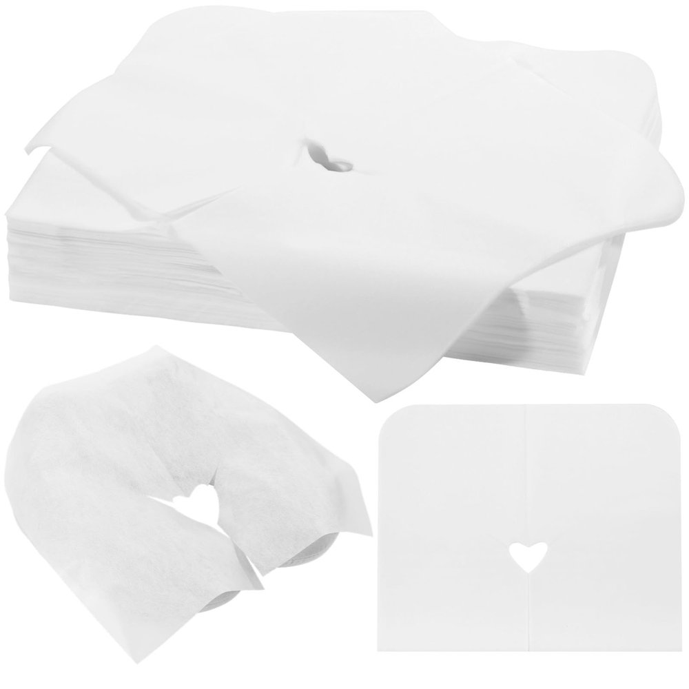 Vestamore Disposable Face Covers for Massage Tables and Chairs, 100 Count