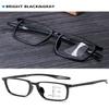 VEVESMUNDO Multifocal Progressive Reading Glasses, TR90 Sports Frame, Blue-Light Filter, Black & Gray, 2.0 view 3