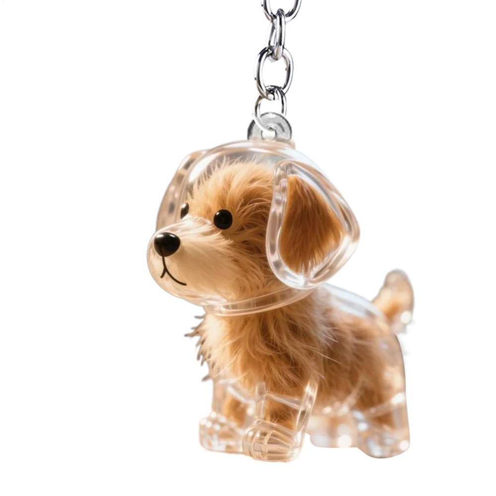 Dog Hair Keepsake Bottle Keychain