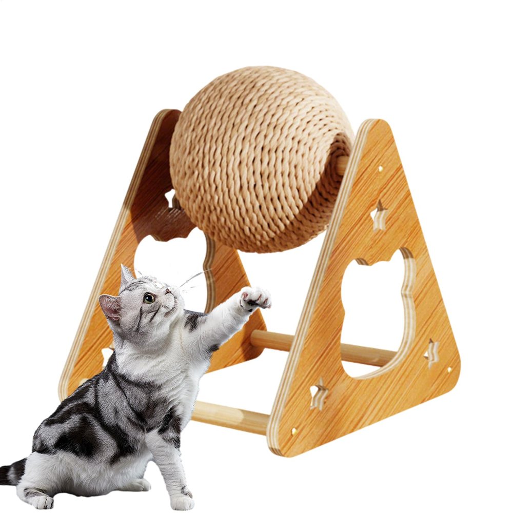 Cat Scratching Toy with Wood Frame