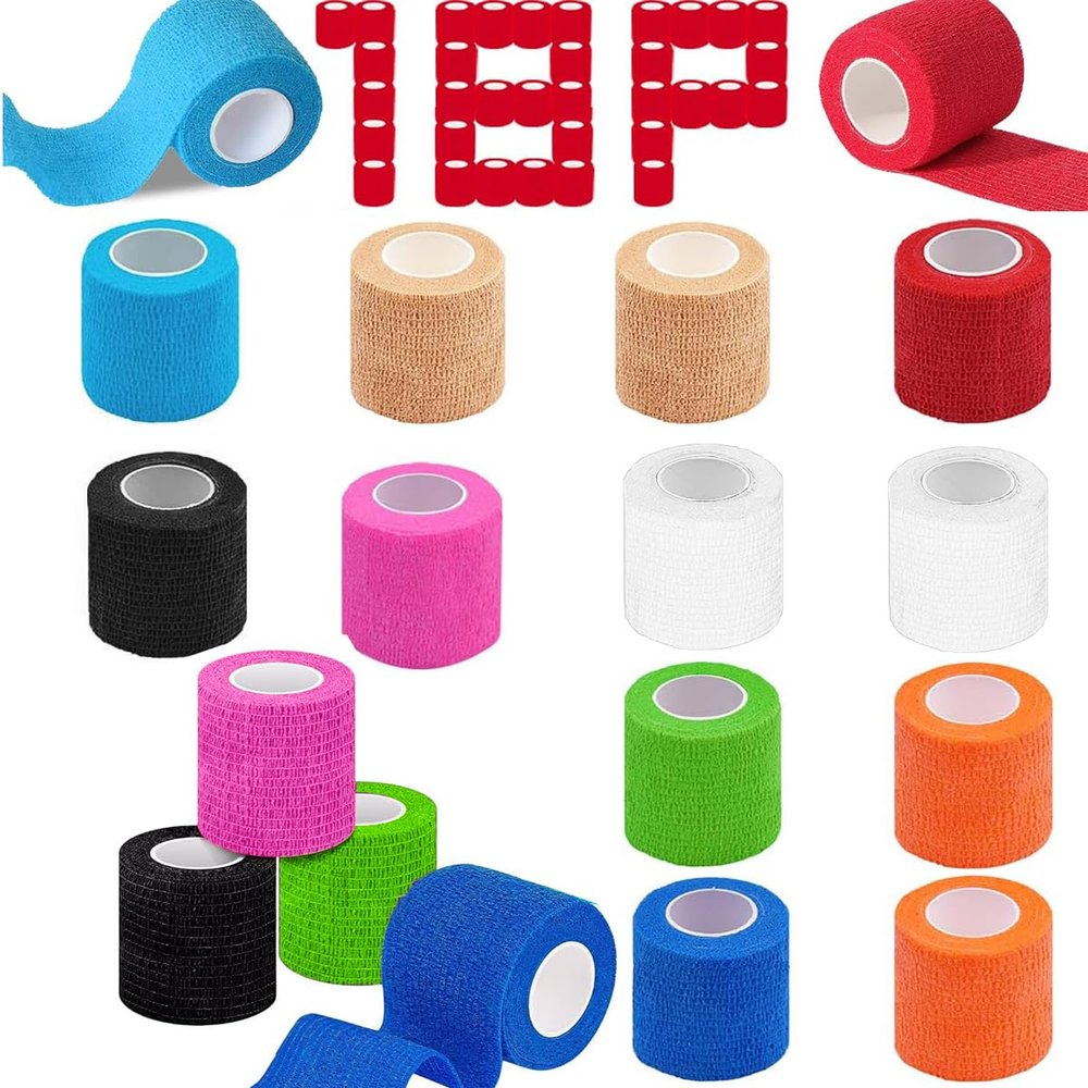 Ruayia 18 Rolls Self-Adhesive Bandage