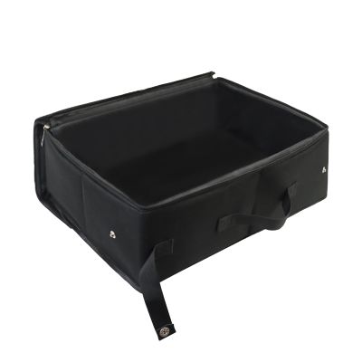 Portable Folding Travel Litter Box for Cats, Waterproof Leak-Proof with Lid and Handle, Black