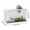 Large Desktop Fish Tank Kit with Built-In Turtle Resting Area view 2