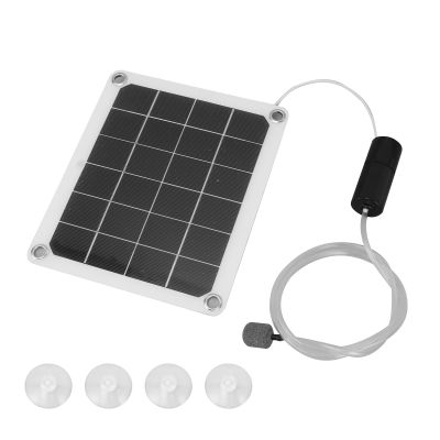 ZASCHMOY Solar Pond Aerator with Adjustable Power, Waterproof 20W Solar Aquarium Air Pump and Air Stones