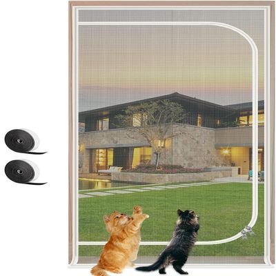 tylxayoxa Balcony Safety Mesh Door for Dogs and Cats, Self-Adhesive Screen, Mosquito Curtain (90 x 220 cm)