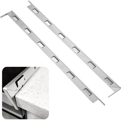 Heat-Resistant Stove Gap Covers, Stainless Steel, 26 mm, 2-Piece Set