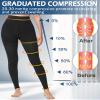 Ailaka Medical Compression Tights for Women & Men, 20–30 mmHg, Opaque, Open-Toe, Black, XXL view 2