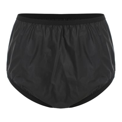 Rswnyirn Unisex Adult Incontinence Briefs, Washable Reusable Diaper Covers, Leakproof Protective Underwear, Black, 3-Pack, XXL