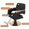 360° Swivel Barber Chair, Height-Adjustable, Hydraulic, Black view 3