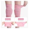 KJBDQQH Thickened Knee Support, Soccer and Volleyball Sports Knee Pad with Silicone Non-Slip Pads (BW, L) view 3