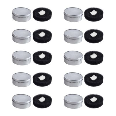 Portable Waterless Makeup Brush Cleaning Sponge, 10 Pieces