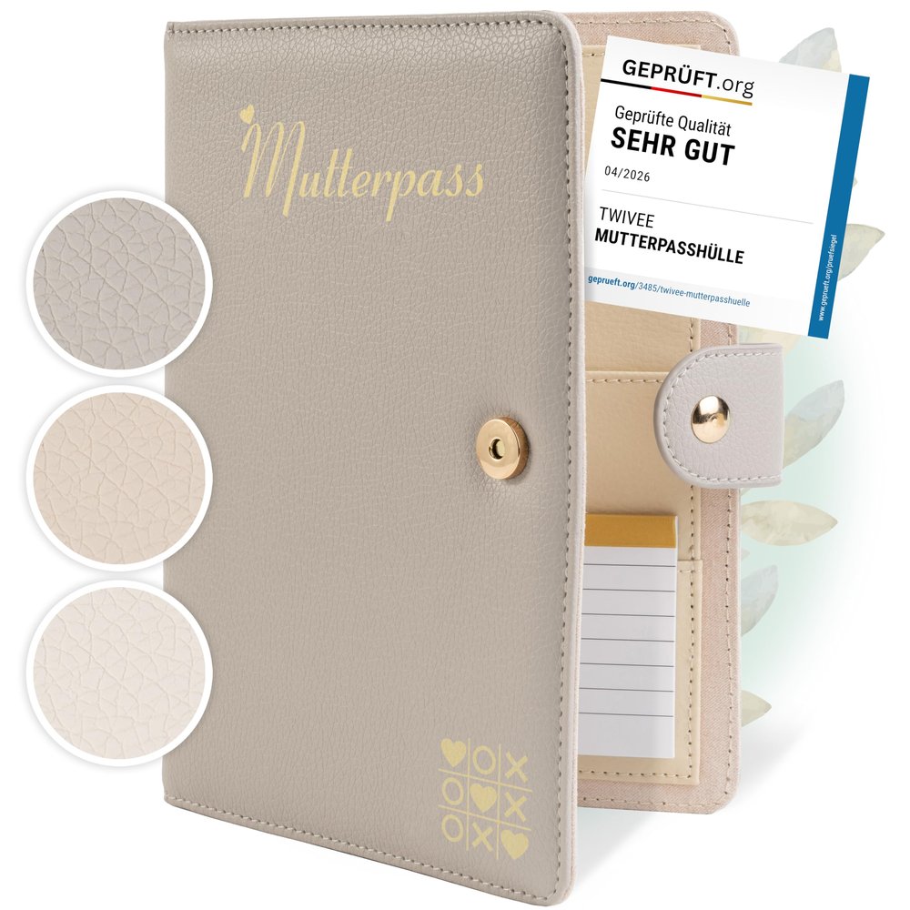 Maternity Record Booklet Cover with Magnetic Closure