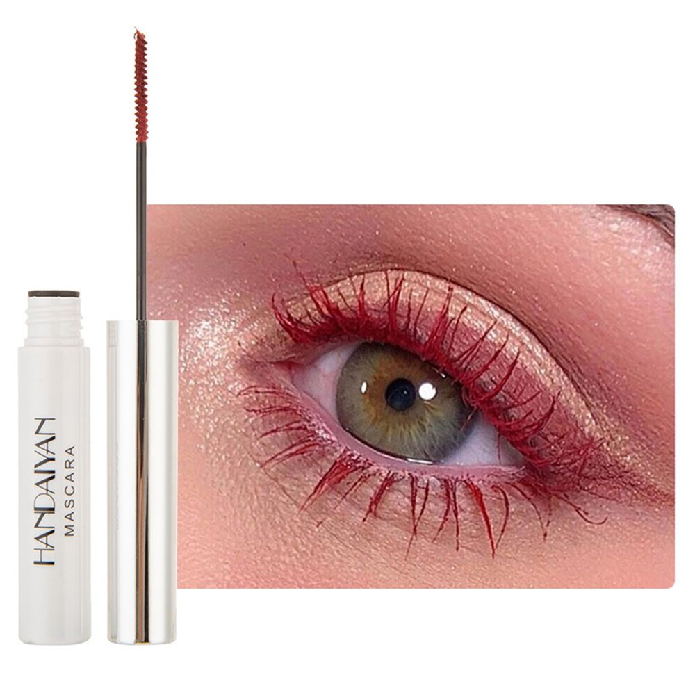 Colored Waterproof Mascara, Dark Red - 2