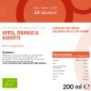 Agricola Miglioretti 3 x 200 ml Organic Orange, Carrot & Apple Juice, Cold-Pressed, No Added Sugar view 4