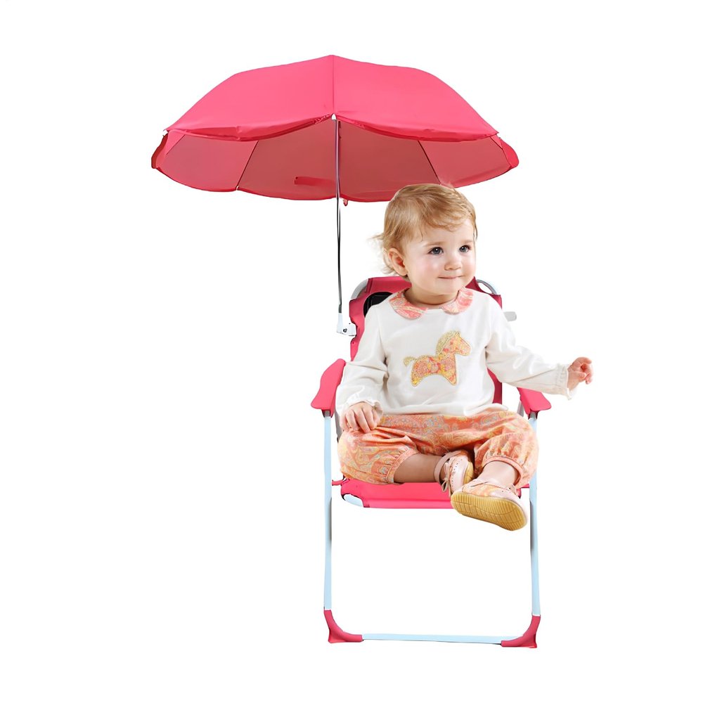 Children's Chair with Parasol, Folding Garden Seat