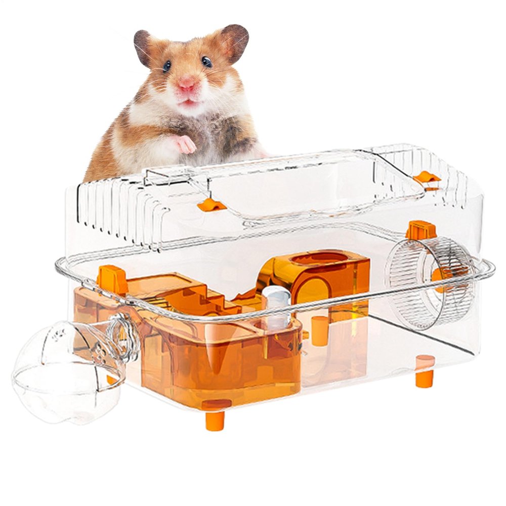 Hamster Cage with Water Bottle and Large Toy