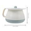 Blue PP Emesis Basin with Lid for Adults and Children view 2
