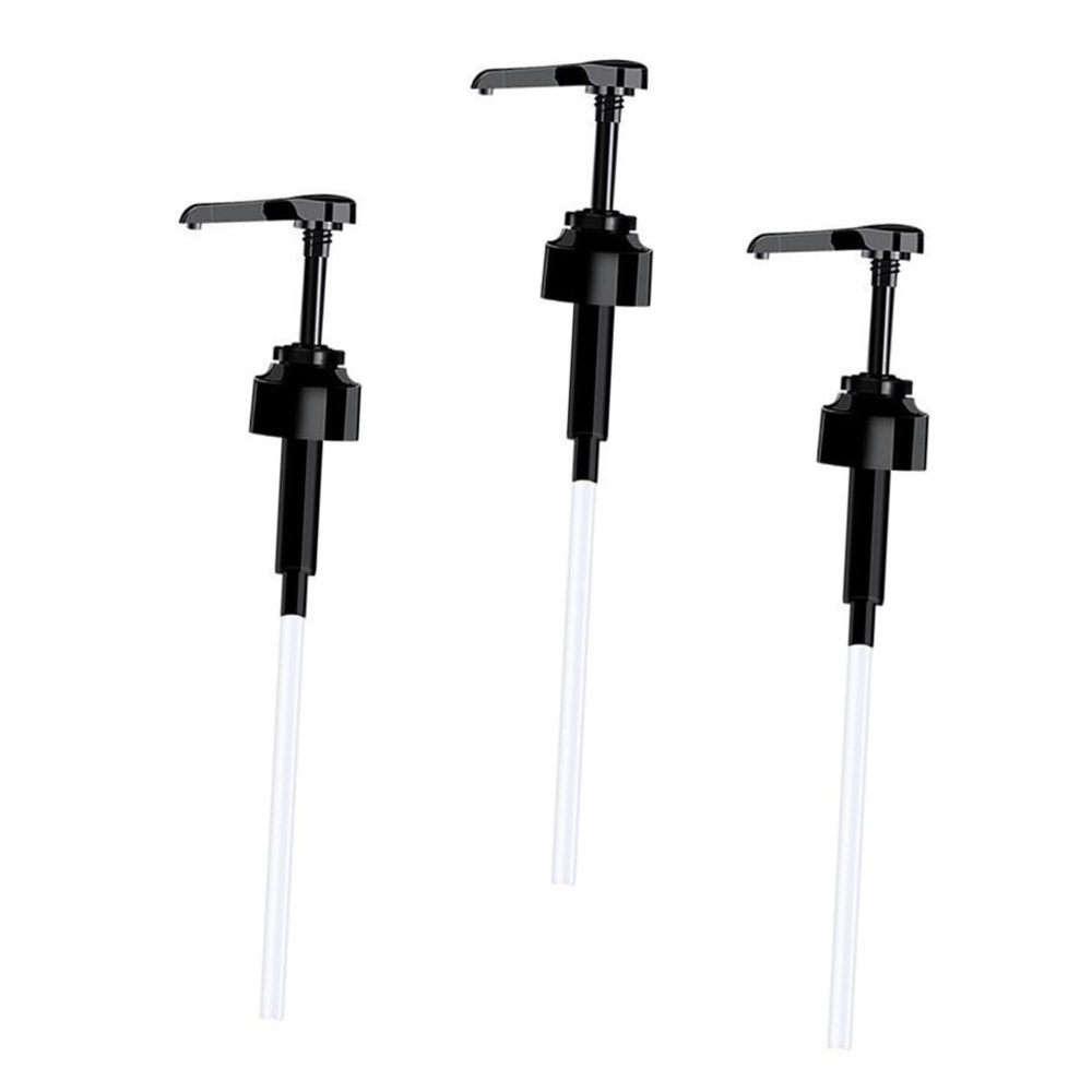 Beaupretty Oyster Sauce Dispensers with Press Heads, 3 pcs, PE, Black