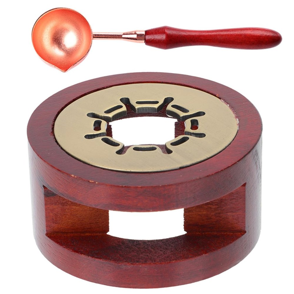 KOCKSHION Wooden Wax Seal Warmer with Spoon