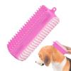 Three-Sided Soft Silicone Dog Bath Brush view 1