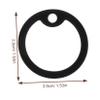 15-Pack Round Silicone Dog Tag Rings, Noise-Reducing, Black view 2
