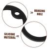 15-Pack Round Silicone Dog Tag Rings, Noise-Reducing, Black view 3