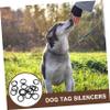 15-Pack Round Silicone Dog Tag Rings, Noise-Reducing, Black view 4