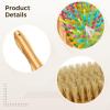 Dog Grooming Brush with Silicone Massage Head and Bamboo Handle view 3