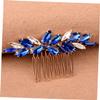 Bridal Hair Comb with Blue Crystals, Alloy, for Christmas Parties view 2