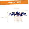Bridal Hair Comb with Blue Crystals, Alloy, for Christmas Parties view 3