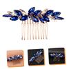 Bridal Hair Comb with Blue Crystals, Alloy, for Christmas Parties view 4